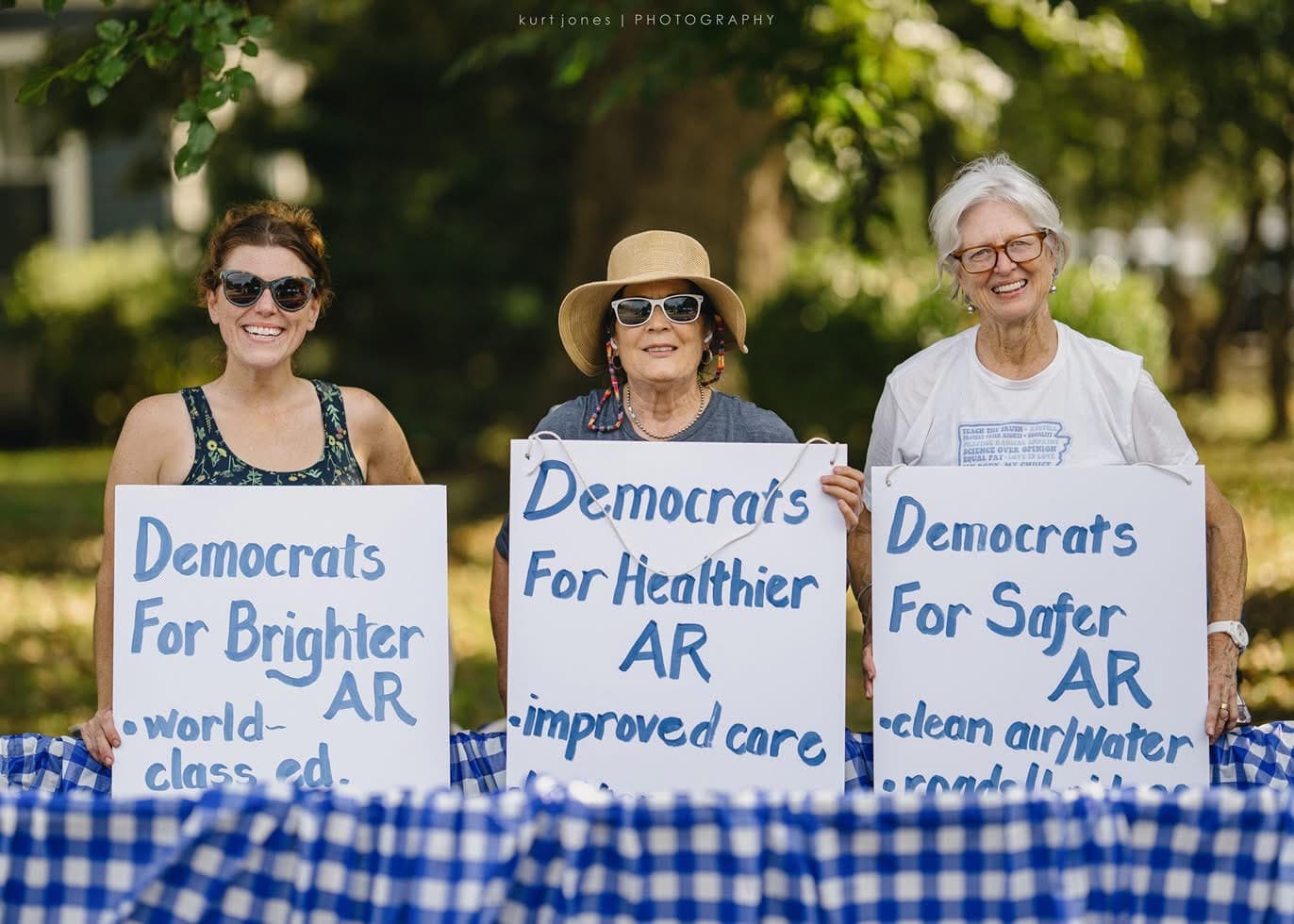 Democrats together at a community gathering