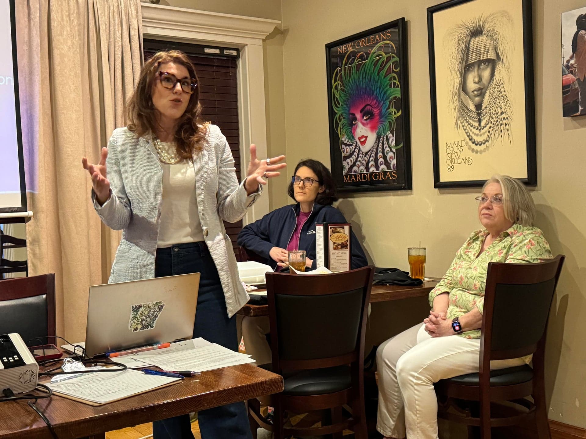 Democrats together at a community event